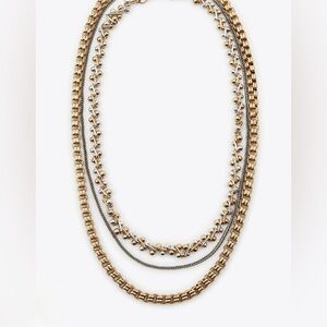 ZARA STYLE 3-PACK OF COMBINED CHAIN NECKLACES